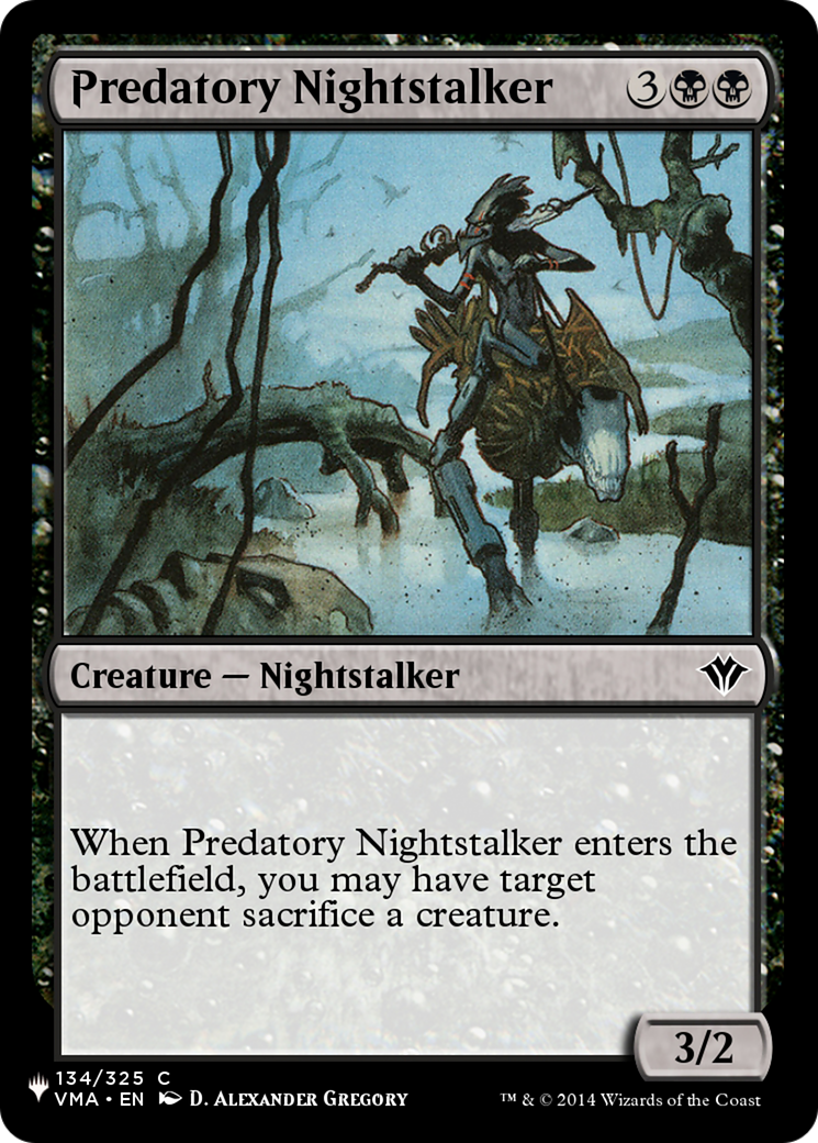 Predatory Nightstalker [The List] | Fandemonia Ltd
