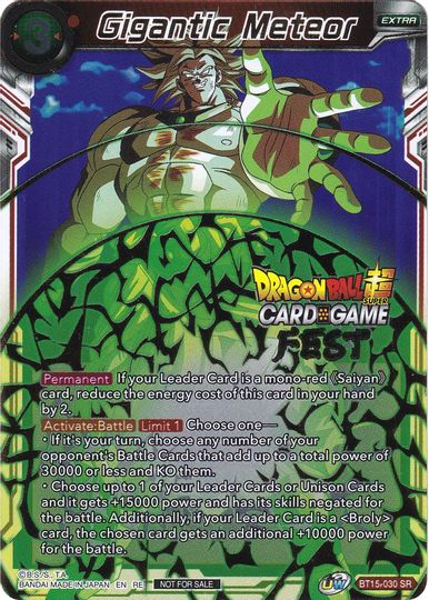 Gigantic Meteor (Card Game Fest 2022) (BT15-030) [Tournament Promotion Cards] | Fandemonia Ltd