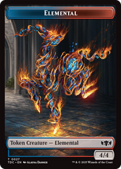 Elemental (0027) // Monk Double-Sided Token [Tarkir: Dragonstorm Commander Tokens] | Fandemonia Ltd