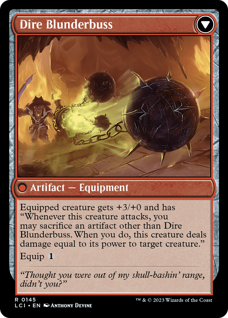 Dire Flail // Dire Blunderbuss [The Lost Caverns of Ixalan Prerelease Cards] | Fandemonia Ltd