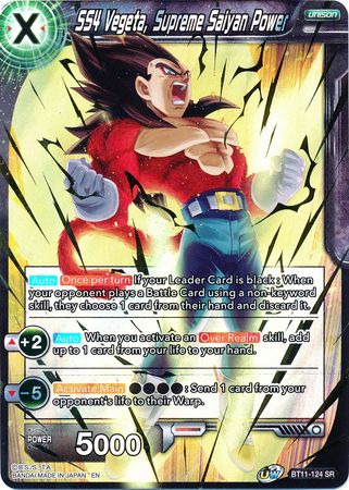 SS4 Vegeta, Supreme Saiyan Power (BT11-124) [Vermilion Bloodline] | Fandemonia Ltd