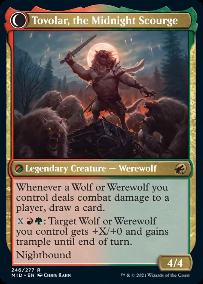 Tovolar, Dire Overlord // Tovolar, the Midnight Scourge [Innistrad: Midnight Hunt] | Fandemonia Ltd