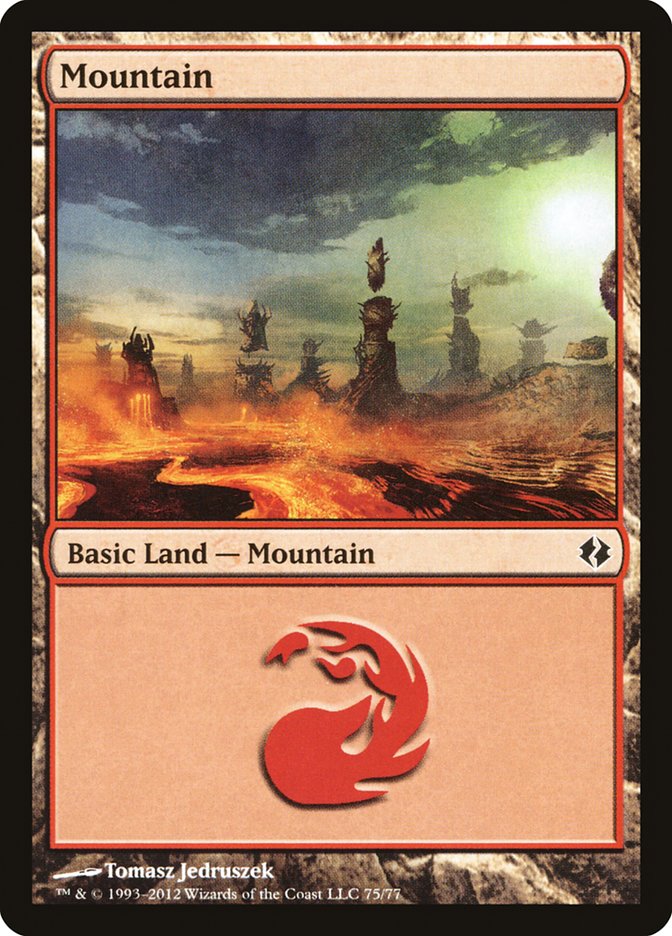 Mountain (75) [Duel Decks: Venser vs. Koth] | Fandemonia Ltd