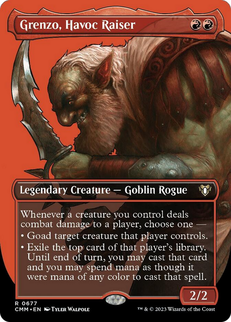 Grenzo, Havoc Raiser (Borderless Profile) [Commander Masters] | Fandemonia Ltd