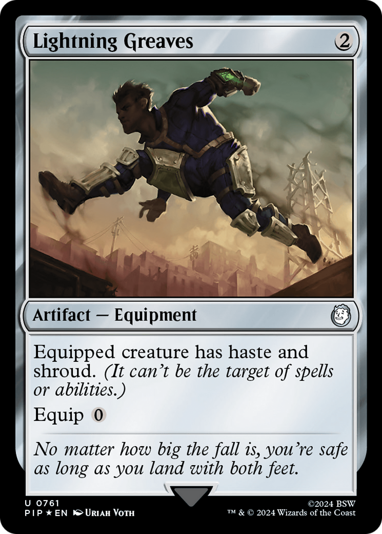 Lightning Greaves (Surge Foil) [Fallout] | Fandemonia Ltd