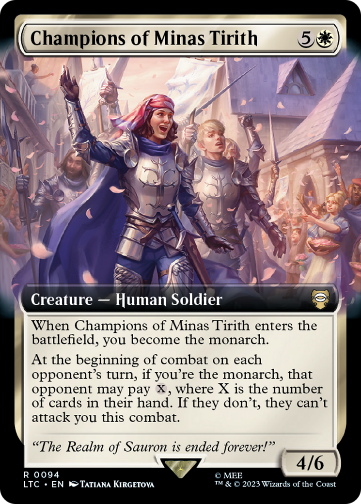 Champions of Minas Tirith (Extended Art) [The Lord of the Rings: Tales of Middle-Earth Commander] | Fandemonia Ltd