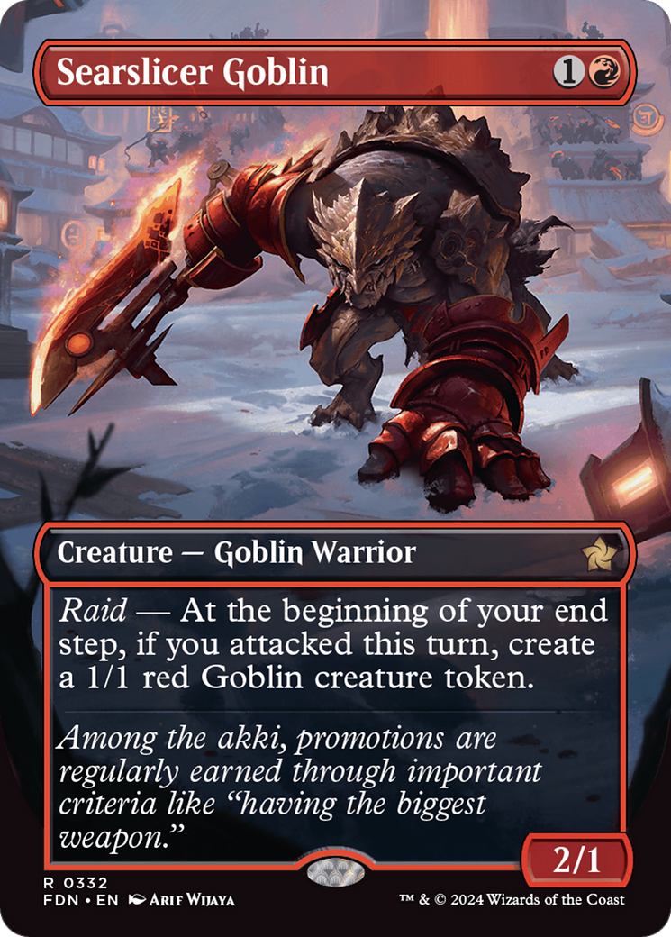 Searslicer Goblin (Borderless) [Foundations] | Fandemonia Ltd