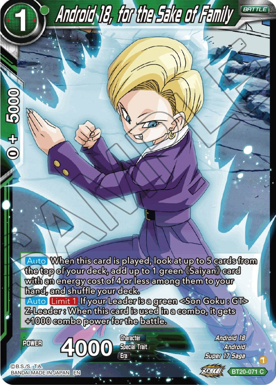 Android 18, for the Sake of Family (BT20-071) [Power Absorbed] | Fandemonia Ltd