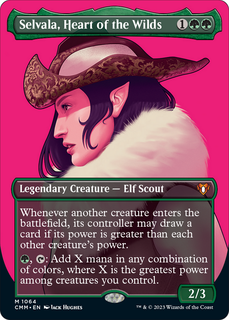 Selvala, Heart of the Wilds (Borderless Textured Foil Frame Break) [Commander Masters] | Fandemonia Ltd