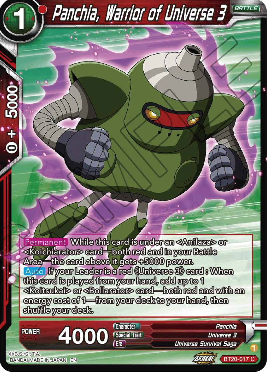 Panchia, Warrior of Universe 3 (BT20-017) [Power Absorbed] | Fandemonia Ltd
