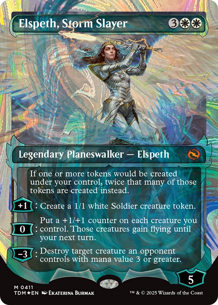 Elspeth, Storm Slayer (Showcase) (Halo Foil) [Tarkir: Dragonstorm] | Fandemonia Ltd