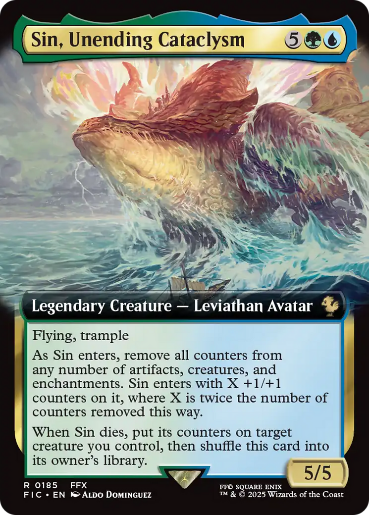 Sin, Unending Cataclysm (Extended Art) [FINAL FANTASY Commander] | Fandemonia Ltd