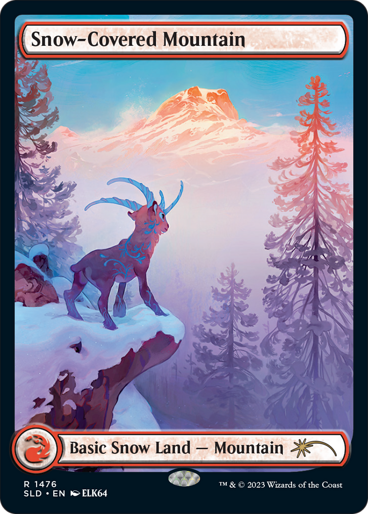 Snow-Covered Mountain (1476) (Rainbow Foil) [Secret Lair Drop Series] | Fandemonia Ltd