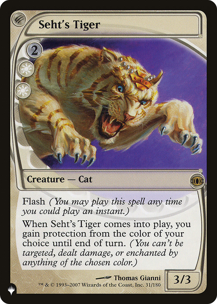 Seht's Tiger [The List] | Fandemonia Ltd