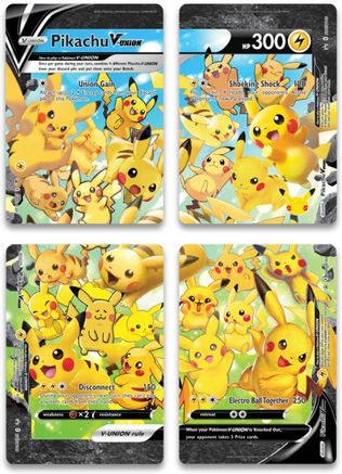 Pikachu V-UNION (Set of 4) [Sword & Shield: Black Star Promos] | Fandemonia Ltd
