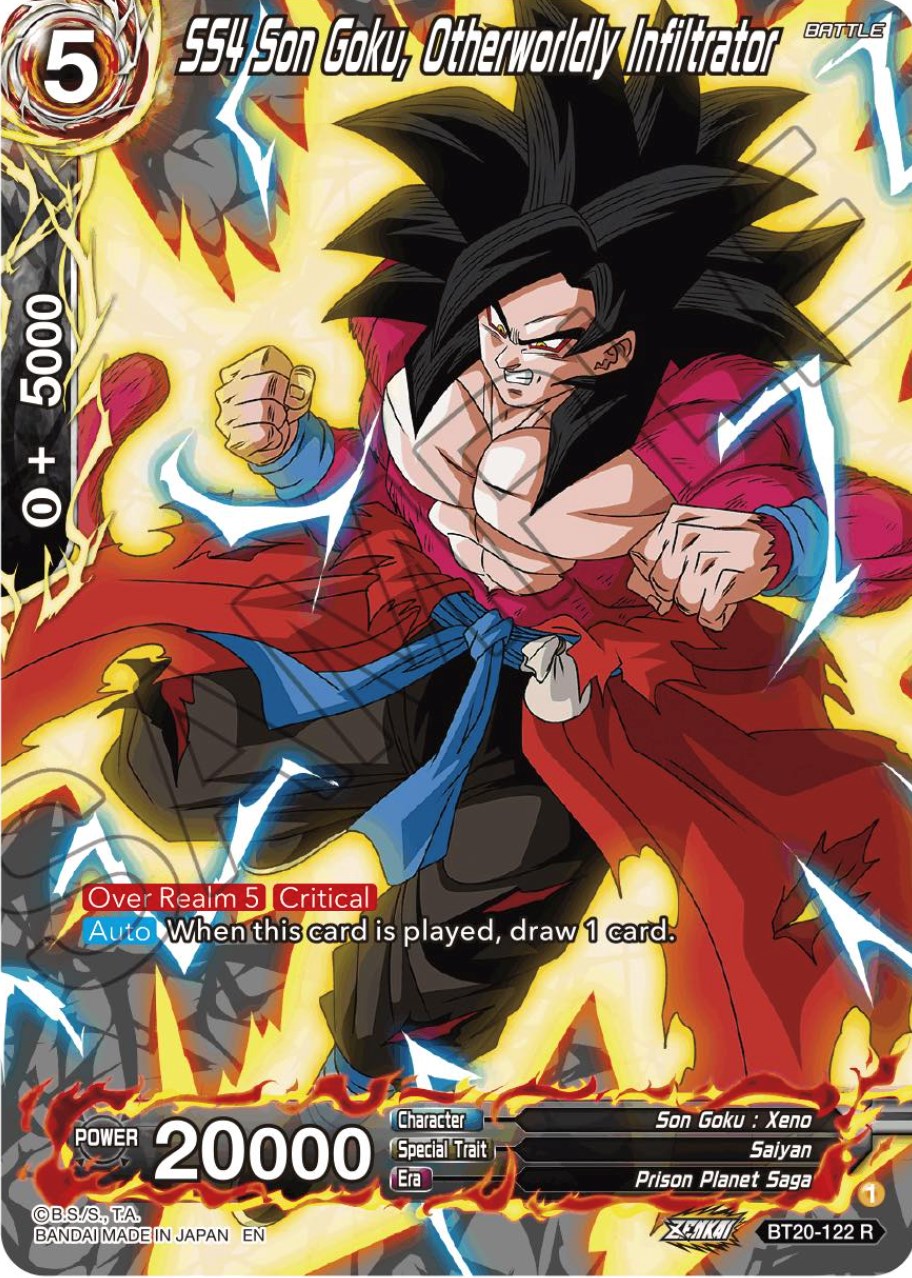 SS4 Son Goku, Otherworldly Infiltrator (Silver Foil) (BT20-122) [Power Absorbed] | Fandemonia Ltd