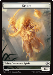 Spirit (0008) // Spirit (0009) Double-Sided Token [Tarkir: Dragonstorm Tokens] | Fandemonia Ltd