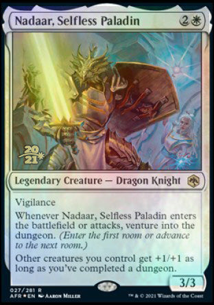 Nadaar, Selfless Paladin [Dungeons & Dragons: Adventures in the Forgotten Realms Prerelease Promos] | Fandemonia Ltd
