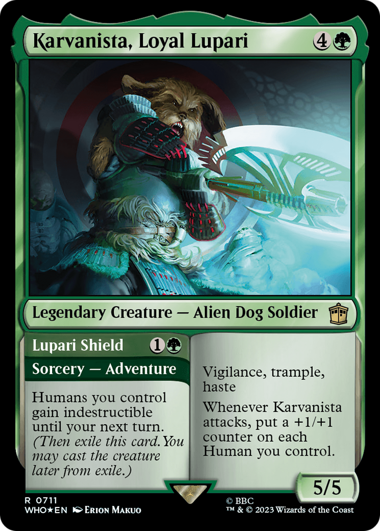 Karvanista, Loyal Lupari // Lupari Shield (Surge Foil) [Doctor Who] | Fandemonia Ltd