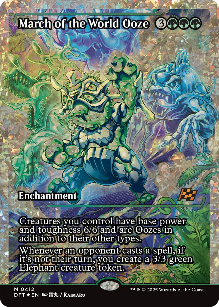 March of the World Ooze (Showcase) (Fracture Foil) [Aetherdrift] | Fandemonia Ltd