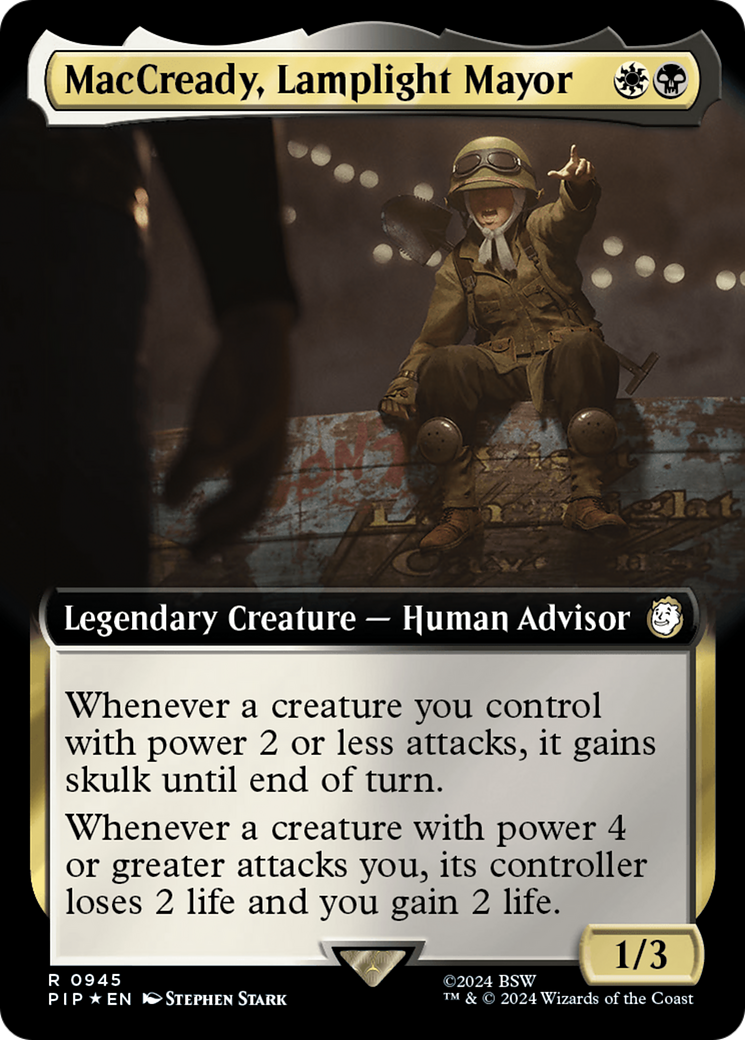 MacCready, Lamplight Mayor (Extended Art) (Surge Foil) [Fallout] | Fandemonia Ltd