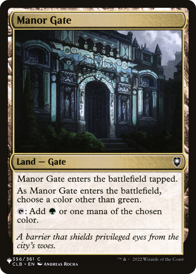 Manor Gate [The List] | Fandemonia Ltd