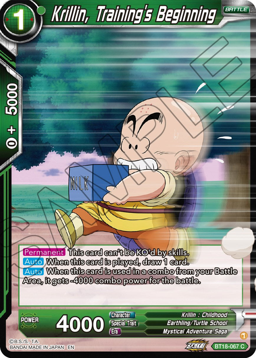 Krillin, Training's Beginning (BT18-067) [Dawn of the Z-Legends] | Fandemonia Ltd