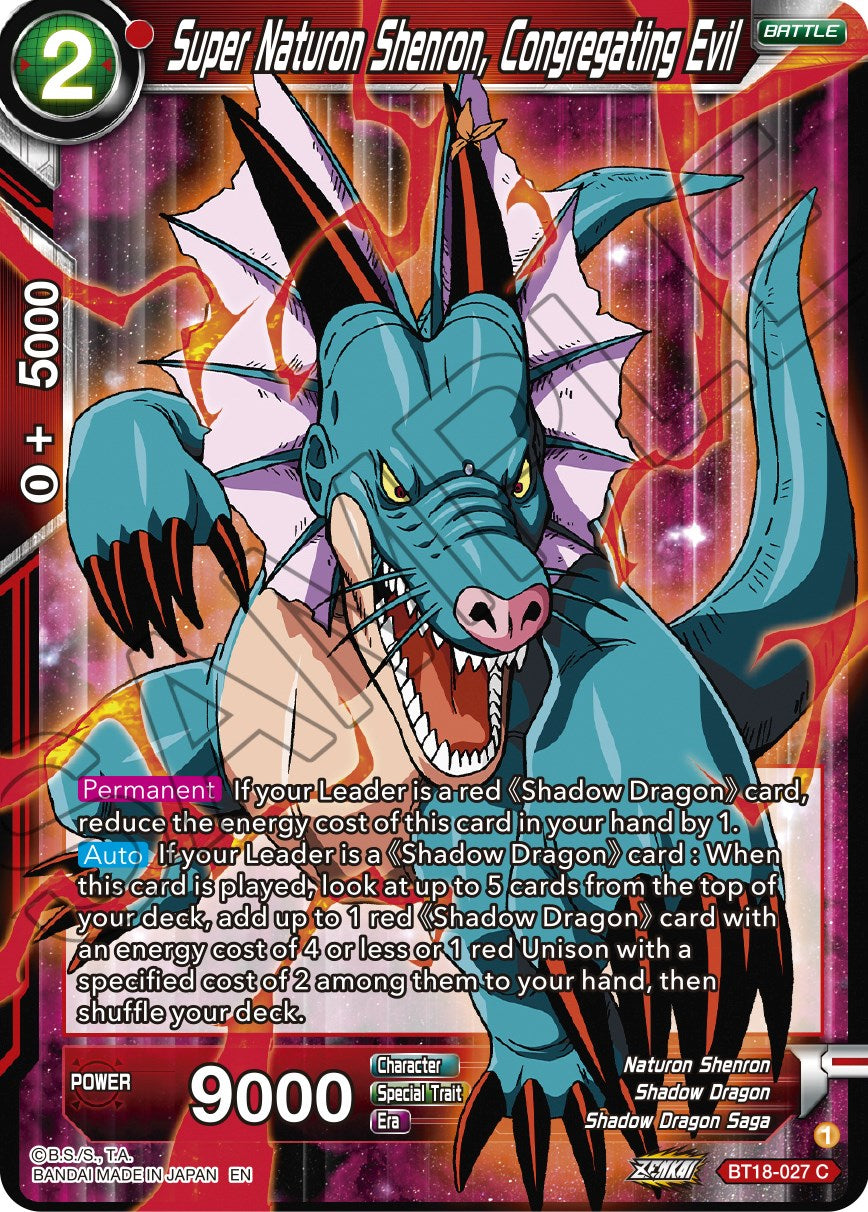 Super Naturon Shenron, Congregating Evil (BT18-027) [Dawn of the Z-Legends] | Fandemonia Ltd