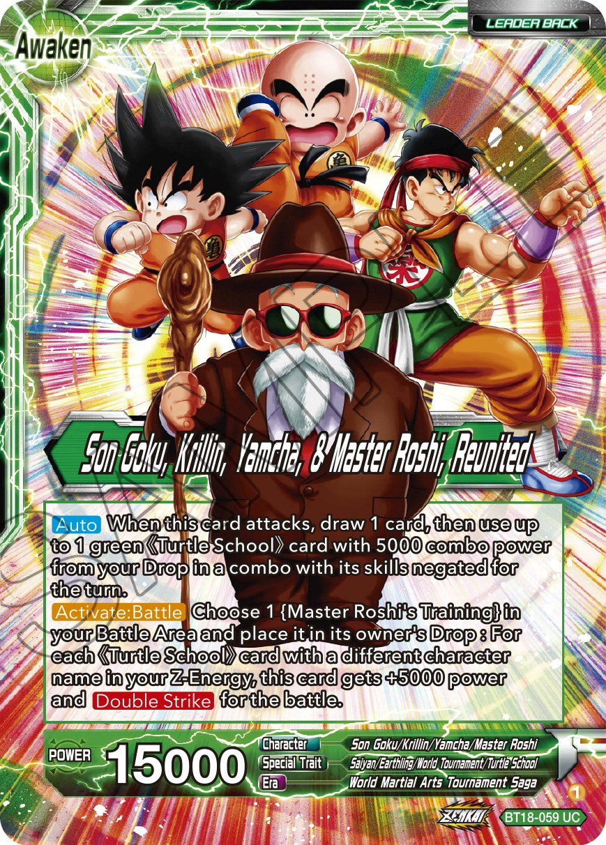 Master Roshi // Son Goku, Krillin, Yamcha, & Master Roshi, Reunited (BT18-059) [Dawn of the Z-Legends] | Fandemonia Ltd