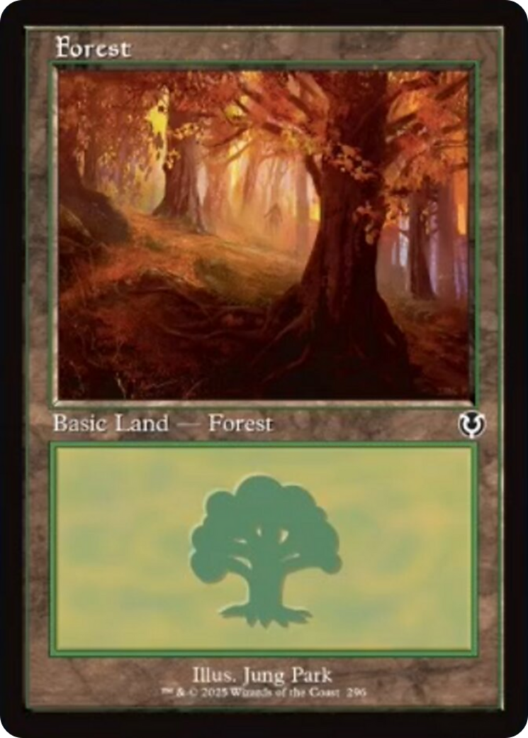 Forest (296) (Retro Frame) [Innistrad Remastered] | Fandemonia Ltd
