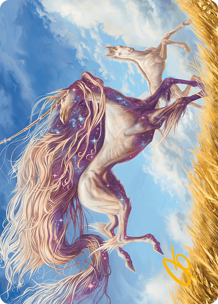 Nyxborn Unicorn Art Card (Gold-Stamped Signature) [Modern Horizons 3 Art Series] | Fandemonia Ltd