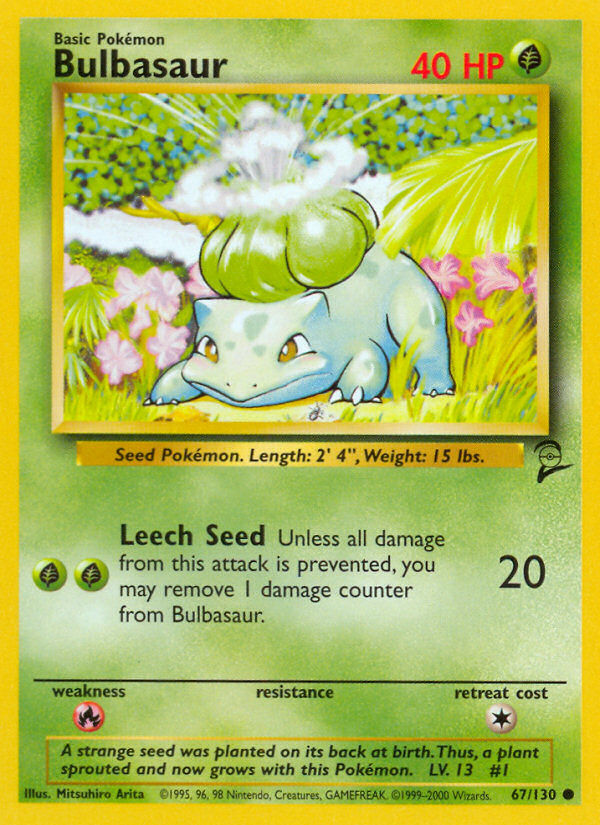 Bulbasaur (67/130) [Base Set 2] | Fandemonia Ltd