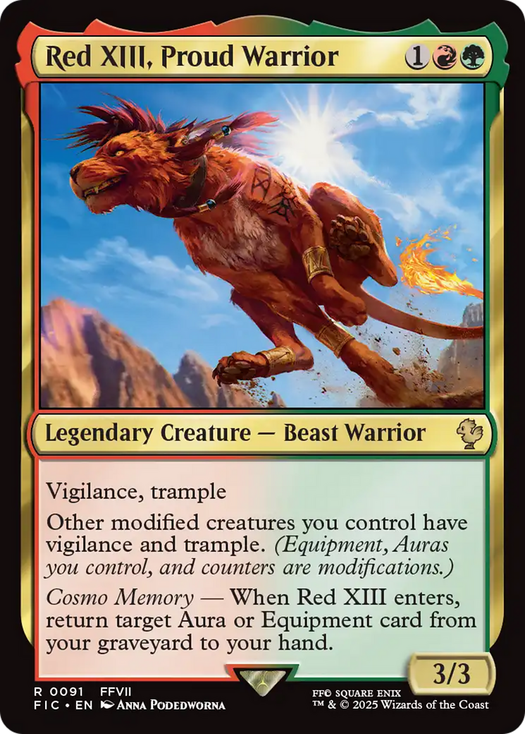 Red XIII, Proud Warrior [FINAL FANTASY Commander] | Fandemonia Ltd
