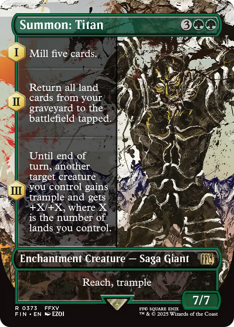 Summon: Titan (Borderless) [FINAL FANTASY] | Fandemonia Ltd