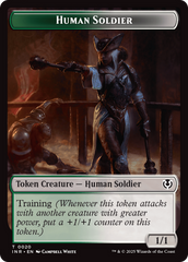 Human Soldier (0020) // Emblem - Tamiyo, Field Researcher Double-Sided Token [Innistrad Remastered Tokens] | Fandemonia Ltd