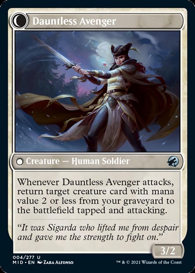 Bereaved Survivor // Dauntless Avenger [Innistrad: Midnight Hunt] | Fandemonia Ltd