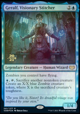 Geralf, Visionary Stitcher [Innistrad: Crimson Vow Prerelease Promos] | Fandemonia Ltd