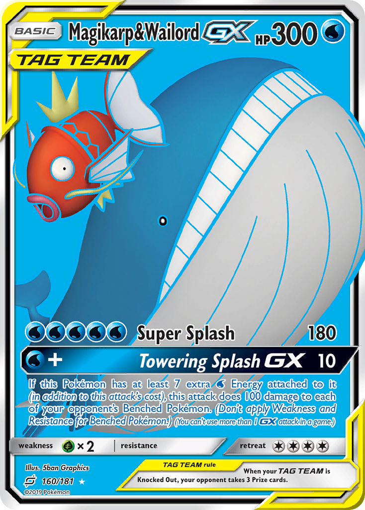 Magikarp & Wailord GX (160/181) [Sun & Moon: Team Up] | Fandemonia Ltd
