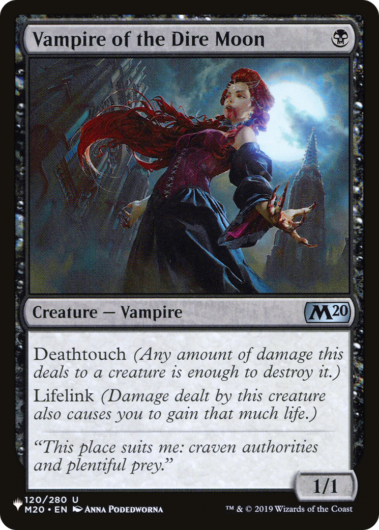 Vampire of the Dire Moon [The List] | Fandemonia Ltd