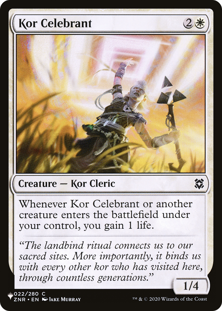 Kor Celebrant [The List] | Fandemonia Ltd