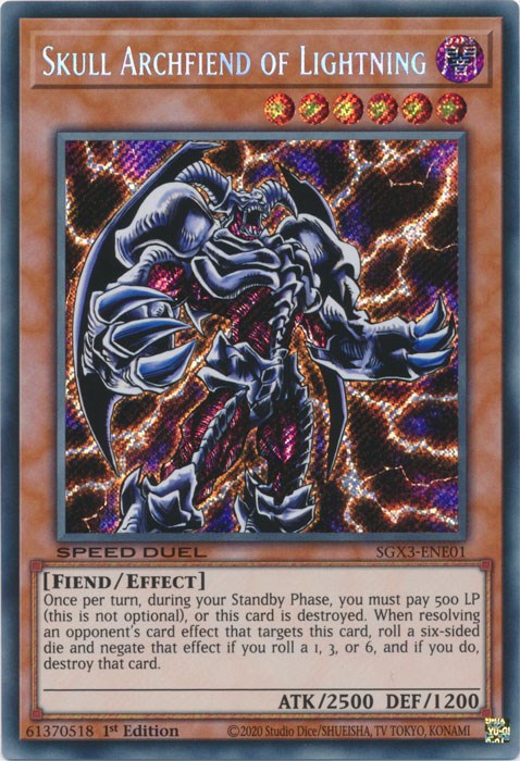 Skull Archfiend of Lightning [SGX3-ENE01] Secret Rare | Fandemonia Ltd