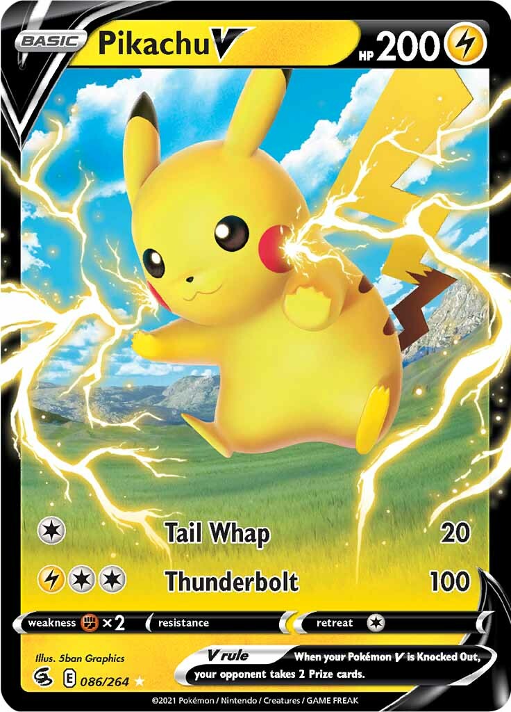 Pikachu V (086/264) [Sword & Shield: Fusion Strike] | Fandemonia Ltd