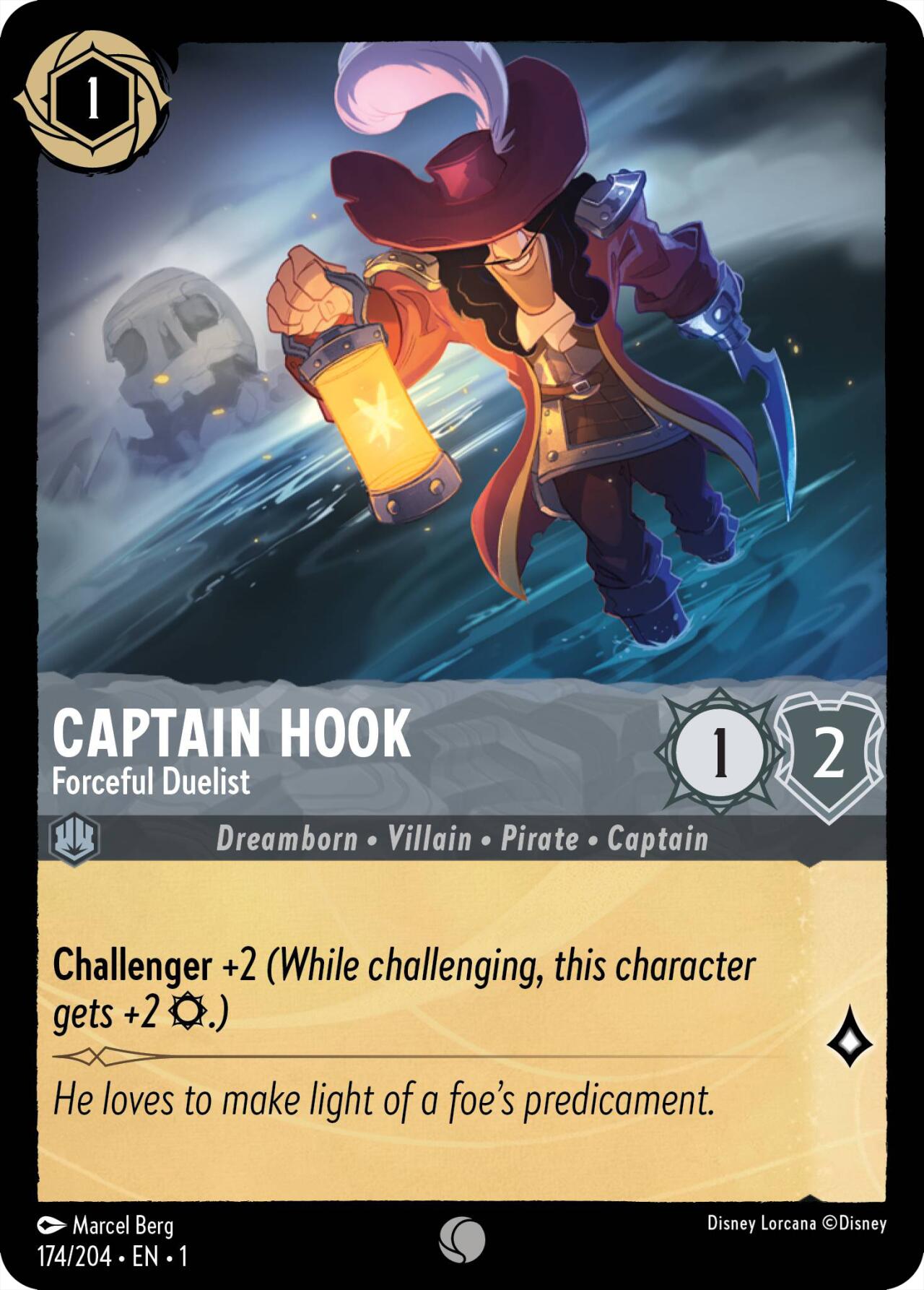 Captain Hook - Forceful Duelist (174/204) [The First Chapter] | Fandemonia Ltd