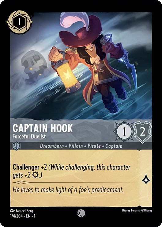 Captain Hook - Forceful Duelist (174/204) [The First Chapter] | Fandemonia Ltd