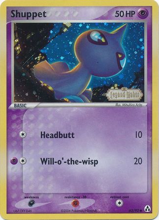 Shuppet (63/92) (Stamped) [EX: Legend Maker] | Fandemonia Ltd
