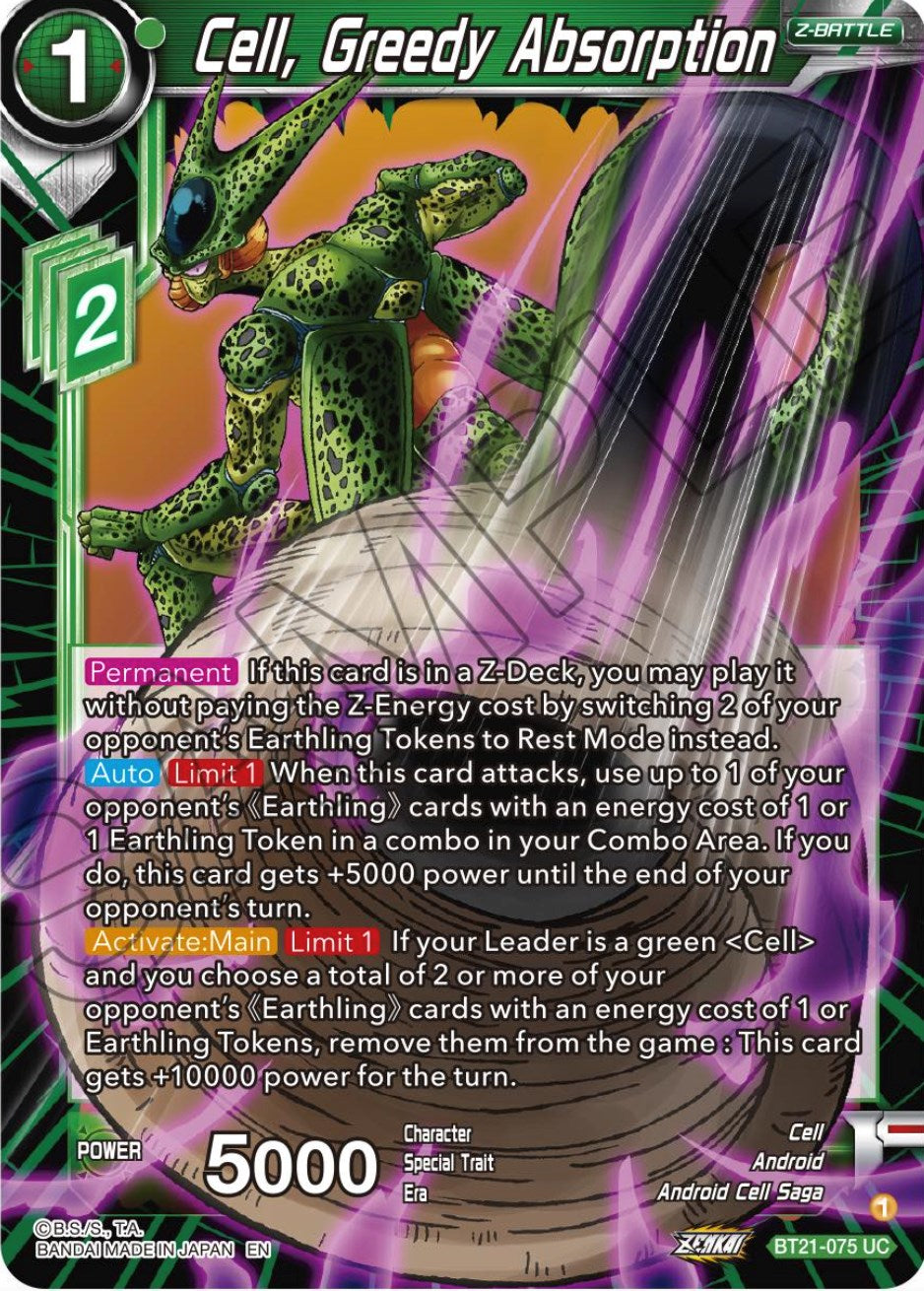 Cell, Greedy Absorption (BT21-075) [Wild Resurgence] | Fandemonia Ltd