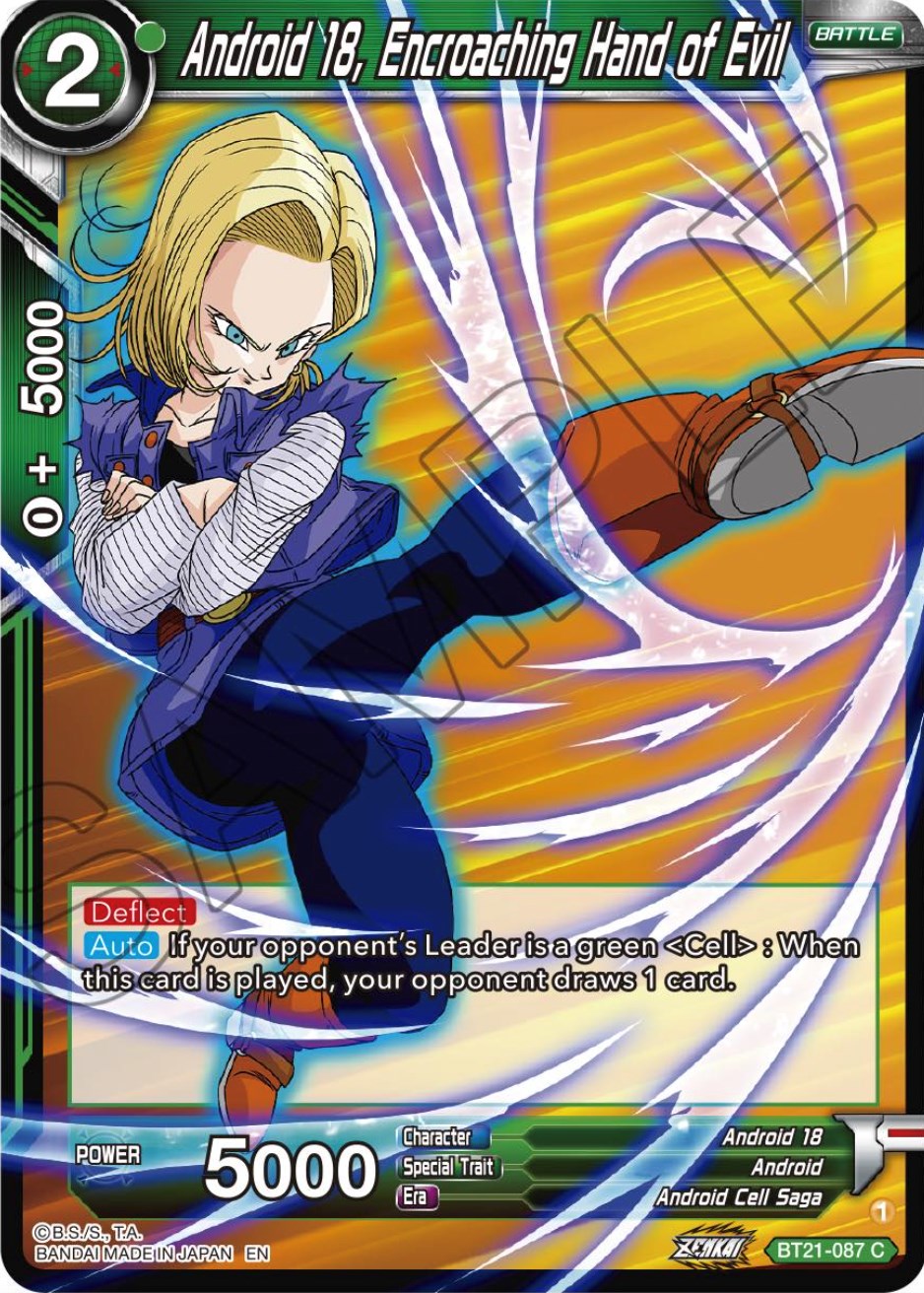 Android 18, Encroaching Hand of Evil (BT21-087) [Wild Resurgence] | Fandemonia Ltd