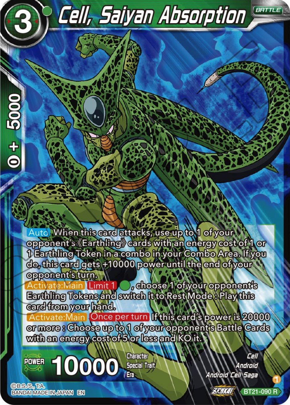 Cell, Saiyan Absorption (BT21-090) [Wild Resurgence] | Fandemonia Ltd