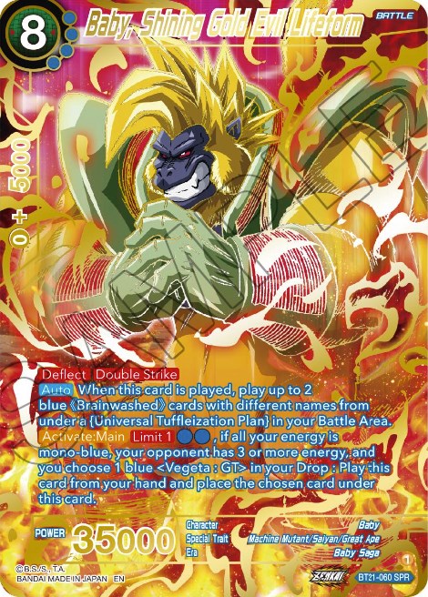 Baby, Shining Gold Evil Lifeform (SPR) (BT21-060) [Wild Resurgence] | Fandemonia Ltd
