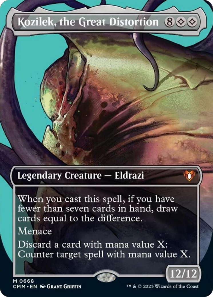 Kozilek, the Great Distortion (Borderless Profile) [Commander Masters] | Fandemonia Ltd